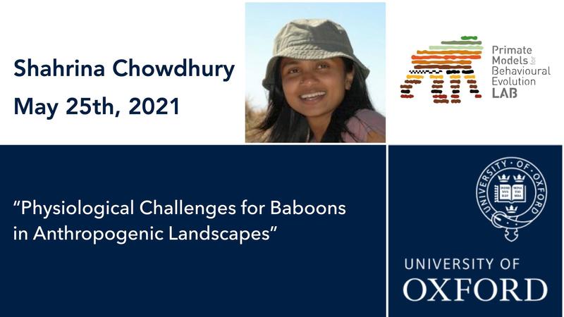 Primate Conversations with Shahrina Chowdhury - 25th May 2021