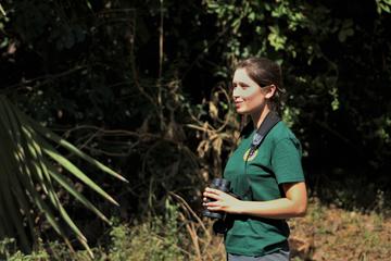 Megan conducting fieldwork in Gorongosa National Park, Mozambique in August 2019 - photo by Jana Muschinski
