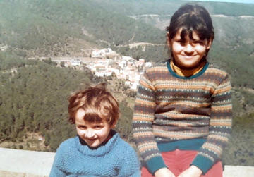 Susana pictured with her cousin Vasco Carvalho during Susana's first trip to Serra da Estrela, the highest point of continental Portugal, ca 1983.
