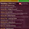 Primate Conversations schedule for Hilary Term 2022, Tuesdays at 3PM (UK time) on the Primate Models for Behavioural Evolution YouTube channel